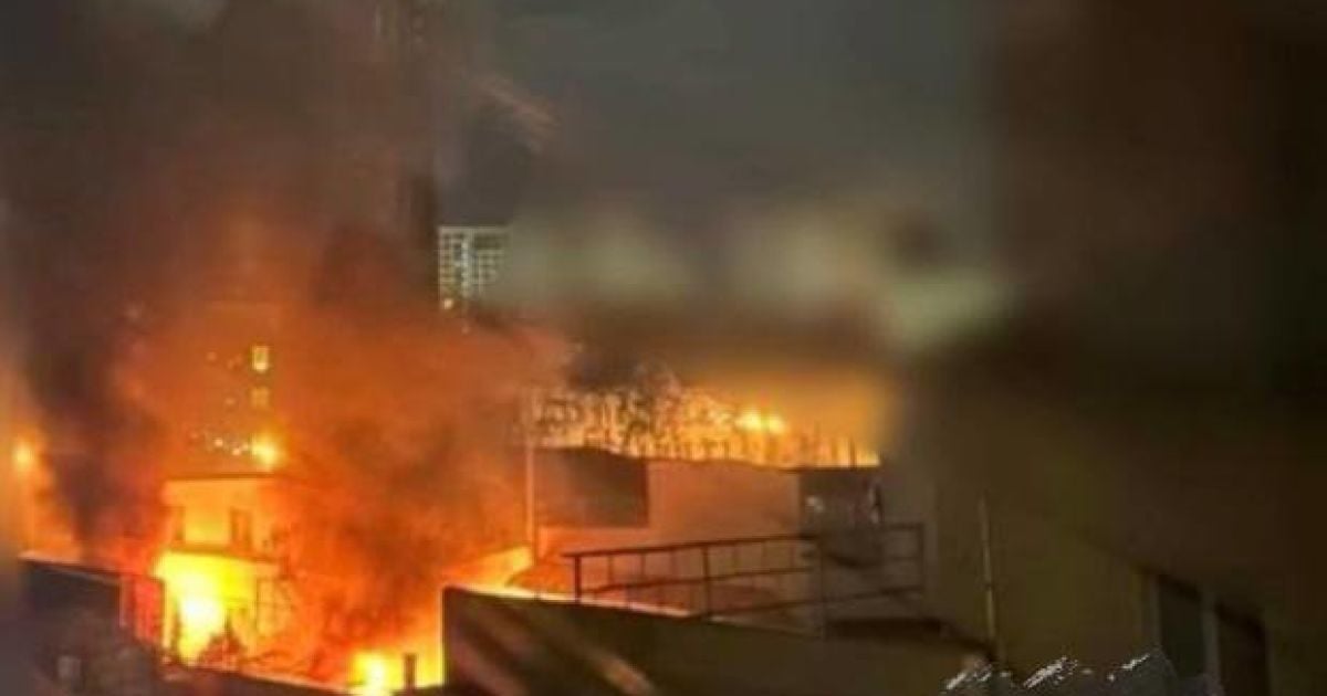 Взрыв и пожар во Львове