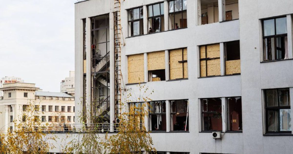 Прилет по зданию Госпрома в Харькове