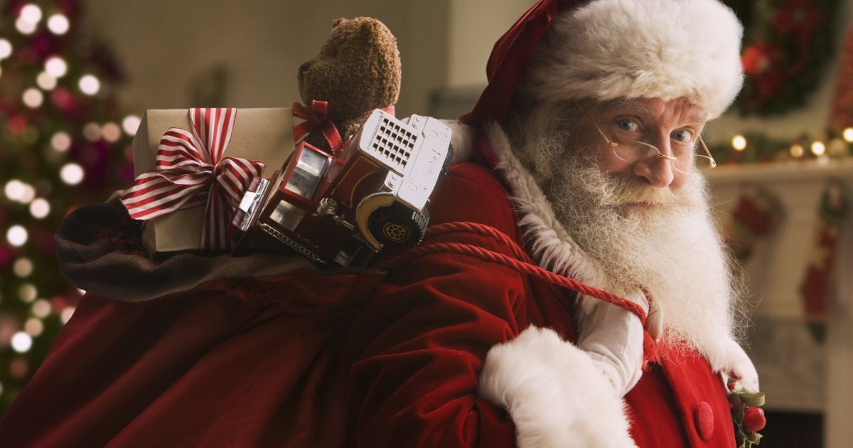 Выкройка тканевая новогодняя шапка Санта-Клауса