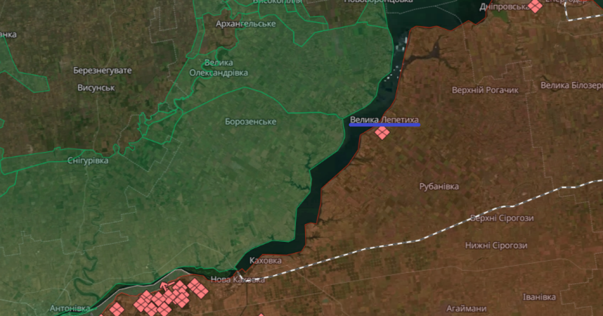 Большая Лепетиха на карте