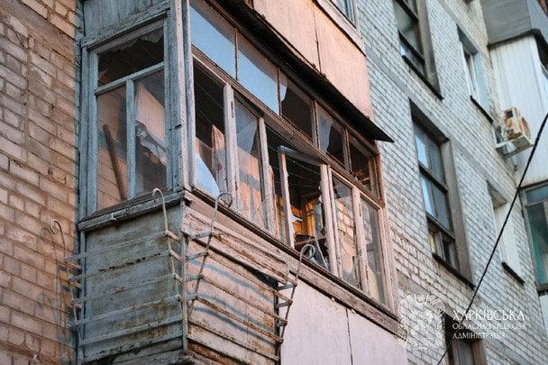 Наслідки удару ворожих дронів по Харкову / © Фото голови Харківської обласної державної адміністрації Олега Синєгубова