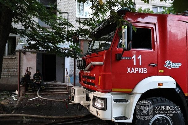 Наслідки удару ворожих дронів по Харкову / © Фото голови Харківської обласної державної адміністрації Олега Синєгубова