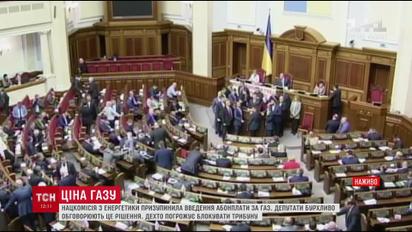 У ВР депутати виступили проти запровадження абонплати на газ