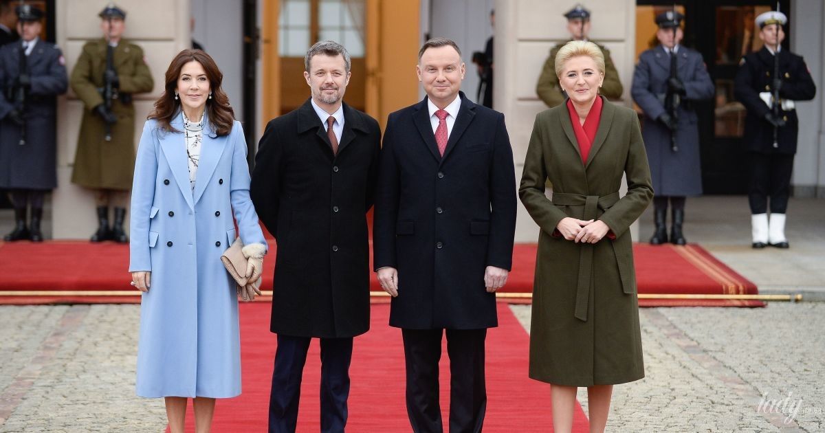 Кронпринцесса Мэри и кронпринц Фредерик с польской президентской четой