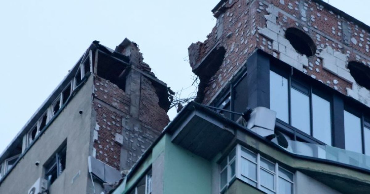 Наслідки нічної атаки дронів у Києві, 22 грудня 2023 р.
