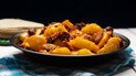 Молодой картофель со шкварками