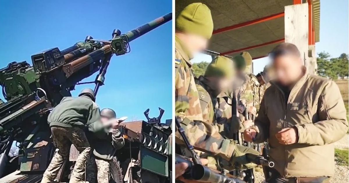 Обучение бойцов бригады "Анны Киевской" во Франции/Коллаж