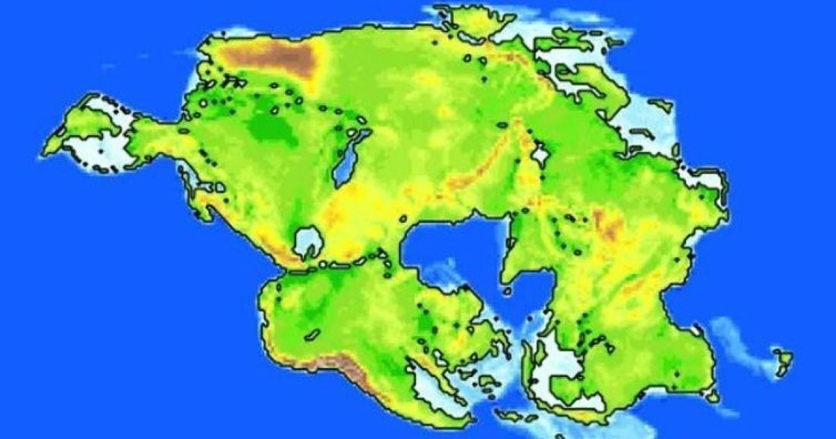 Можливий вигляд континенту Пангея Ультіма / Фото: Alex Farnsworth, Chirs Scotese/Nature
