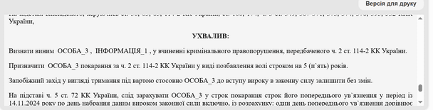 Приговор суда / © Единый государственный реестр судебных решений