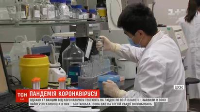 Одразу 17 вакцин від коронавірусу випробовують на людях по всій планеті