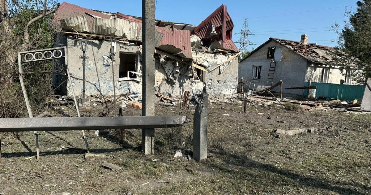 Последствия удара по селу Слатино