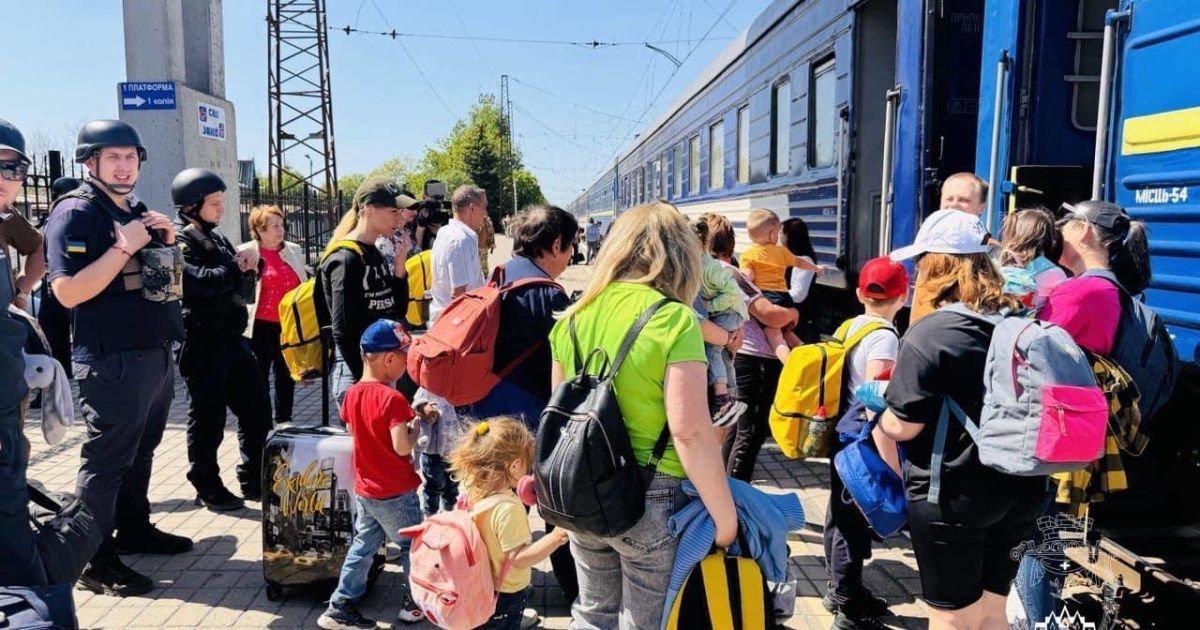 Эвакуация мирных жителей Донецкой области