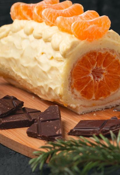Рулет мандариновий без випічки