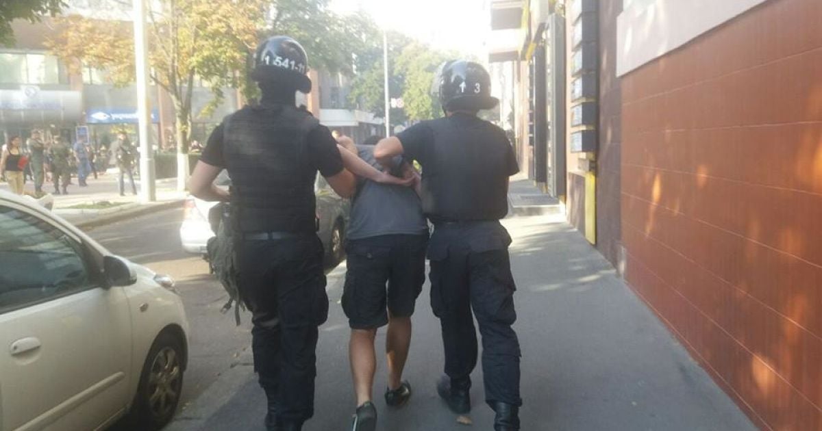 затримані азовці через парковку на святошині_1 / © Facebook/C14 news