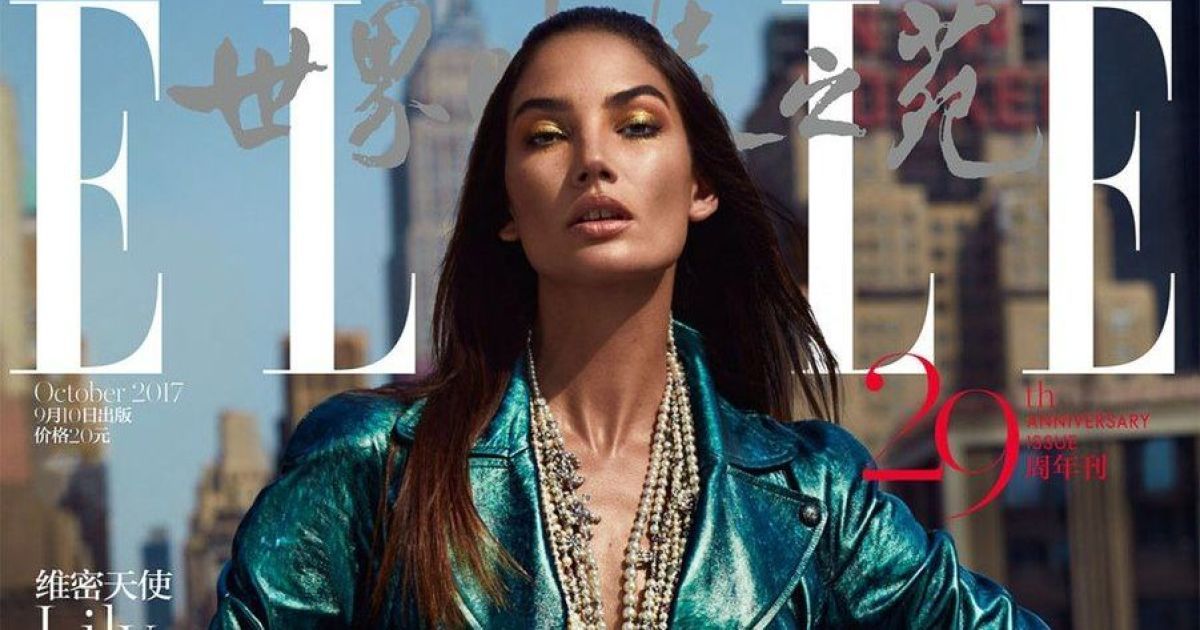 Лили Олдридж в фотосессии для Elle China