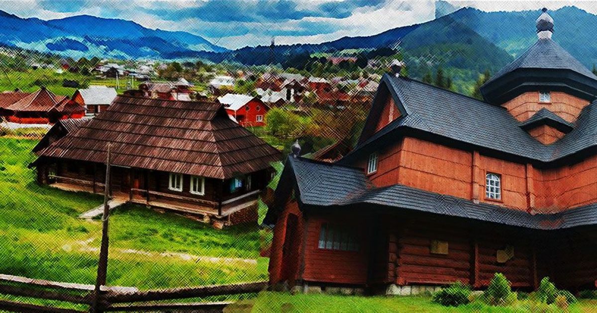 Чудеса України, про які ви не знали. Гуцульські хати-ґражди серед гір у Криворівні
