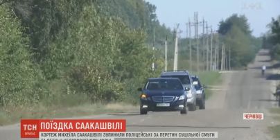 Кортеж Саакашвили остановила патрульная полиция за нарушение правил
