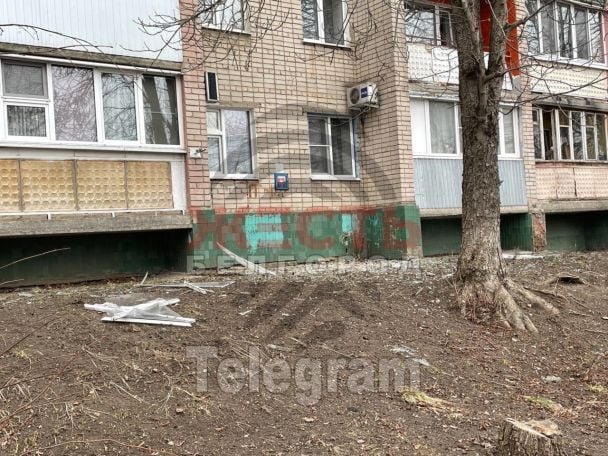 Пошкоджений дроном будинок у Бєлгороді / Фото: російські телеграм-канали