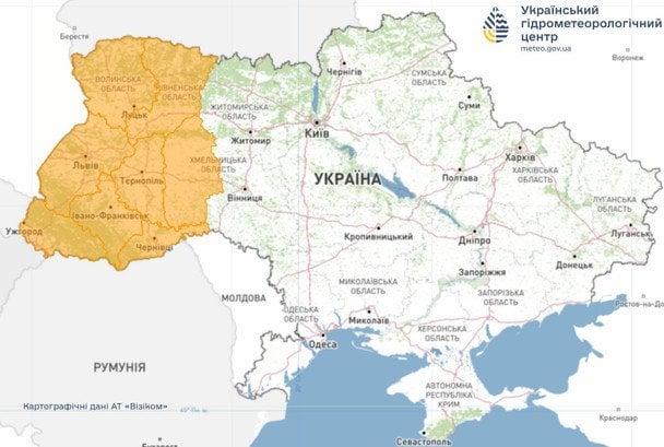 Попередження про стихійні метеорологічні явища в Україні / © Укргідрометцентр