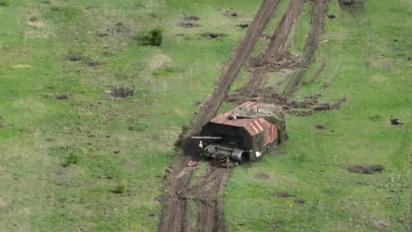 На ТОТ Донеччини роз'їжджає російський "цар-танк"