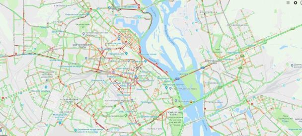 Пробки в Киеве вечером 18 июля