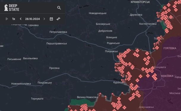 Карта бойових дій на сході України