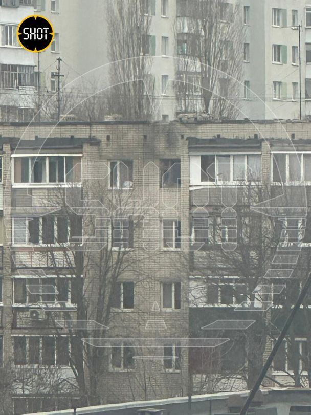 Пошкоджений дроном будинок у Бєлгороді / Фото: російські телеграм-канали