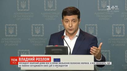 Зеленський поскаржився на дії українського МЗС