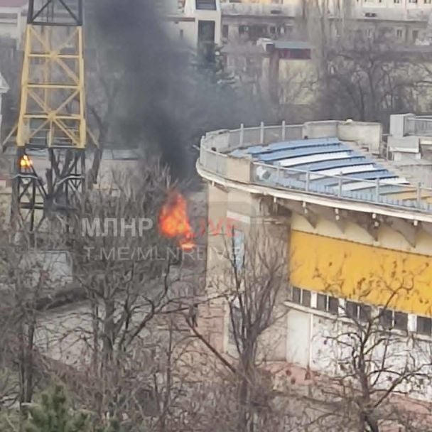 Фото с места взрыва авто Олега Попова/Фото: паблики оккупантов