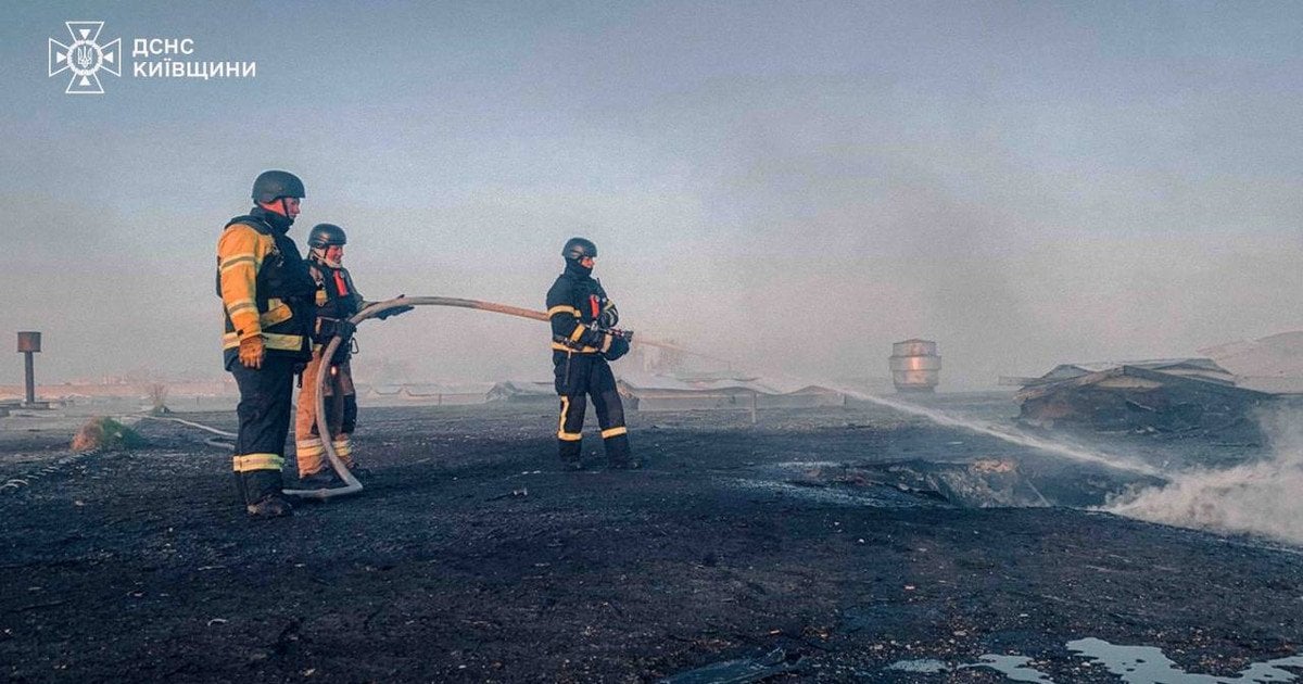 Последствия атаки в Киевскую область.