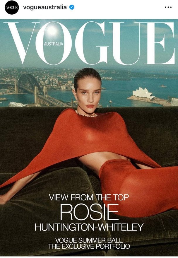 Рози Хантингтон-Уайтли, фото: instagram.com/vogueaustralia