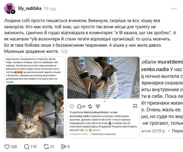 Реакція соцмереж на допис Надії Боровенко / © скриншот