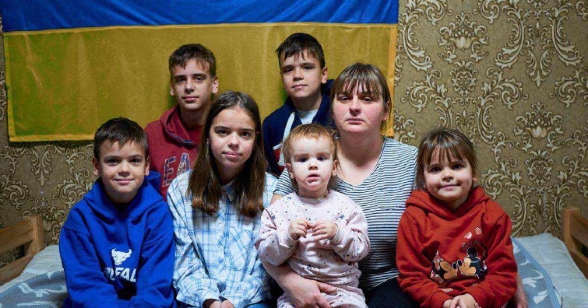 Жена и дети погибшего героя