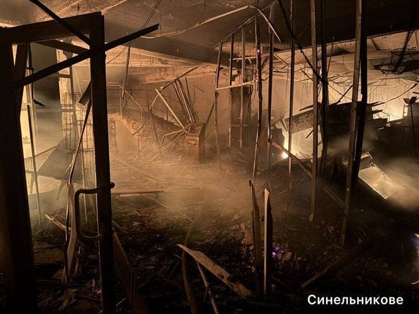 Наслідки атаки на Синельникове на Дніпропетровщині / © Микола Лукашук, голова Дніпропетровської обласної ради