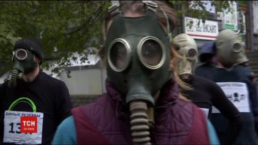 Проведення напівмарафону у Запоріжжі намагалися зірвати два десятки екологічних активістів