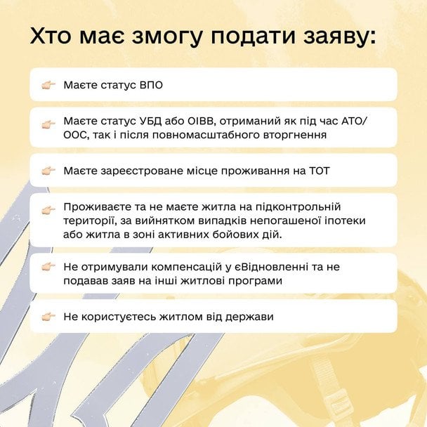 Держава профінансує житло для ветеранів-ВПО / © "Дія"