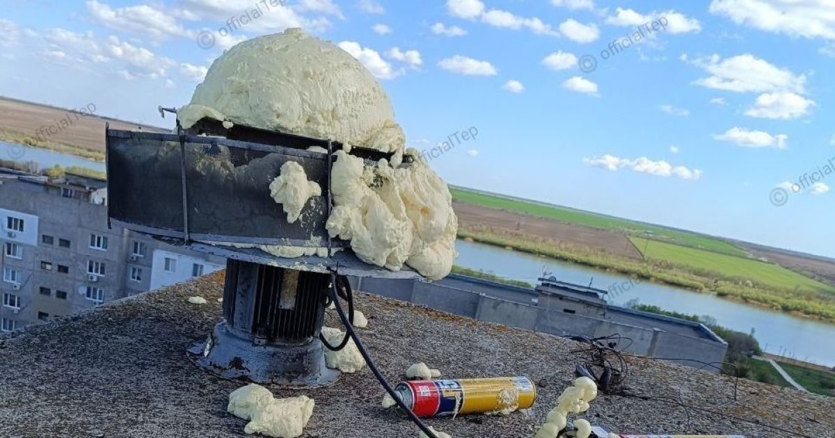 Сирену воздушной тревоги в Одесской области задули монтажной пеной
