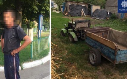 На Киевщине пьяный мужчина на самодельном тракторе скрылся от полиции