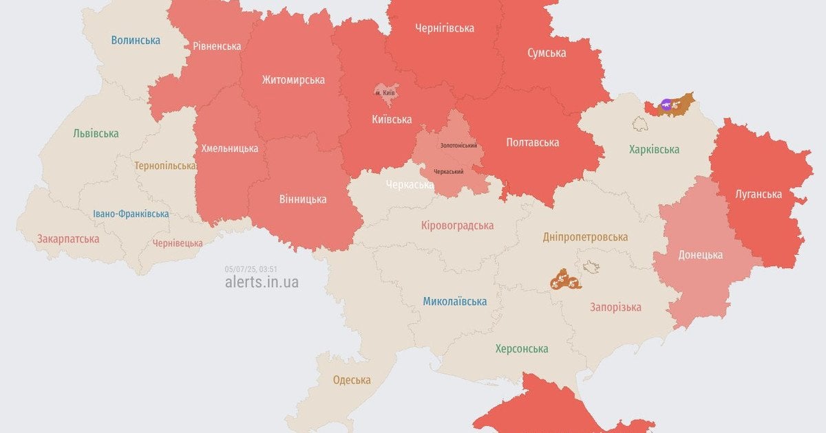 Мапа повітряних тривог