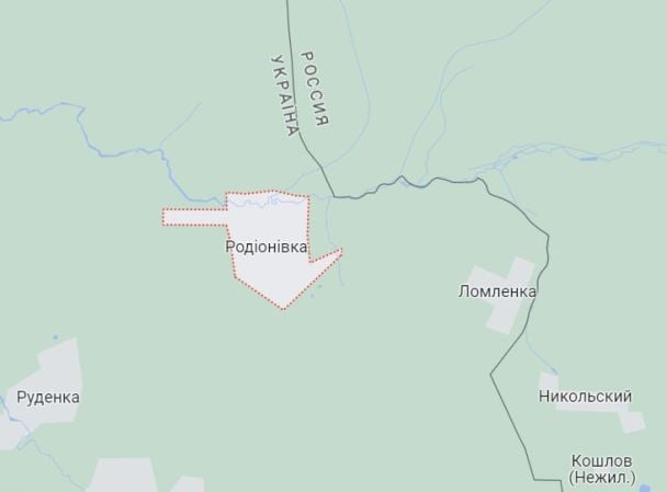 Село Родіонівка на карті / © Google Maps