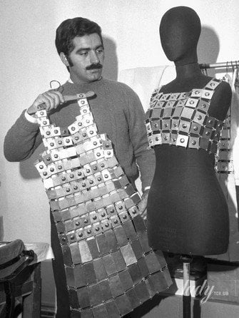 Металлическое платье Paco Rabanne