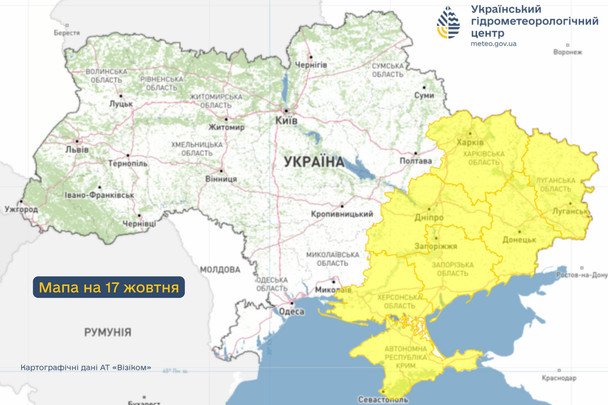 Заморозки в Україні 17 жовтня. / © Укргідрометцентр