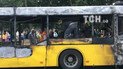У Києві на Лук’янівці спалахнув автобус, перекрито рух трамваїв