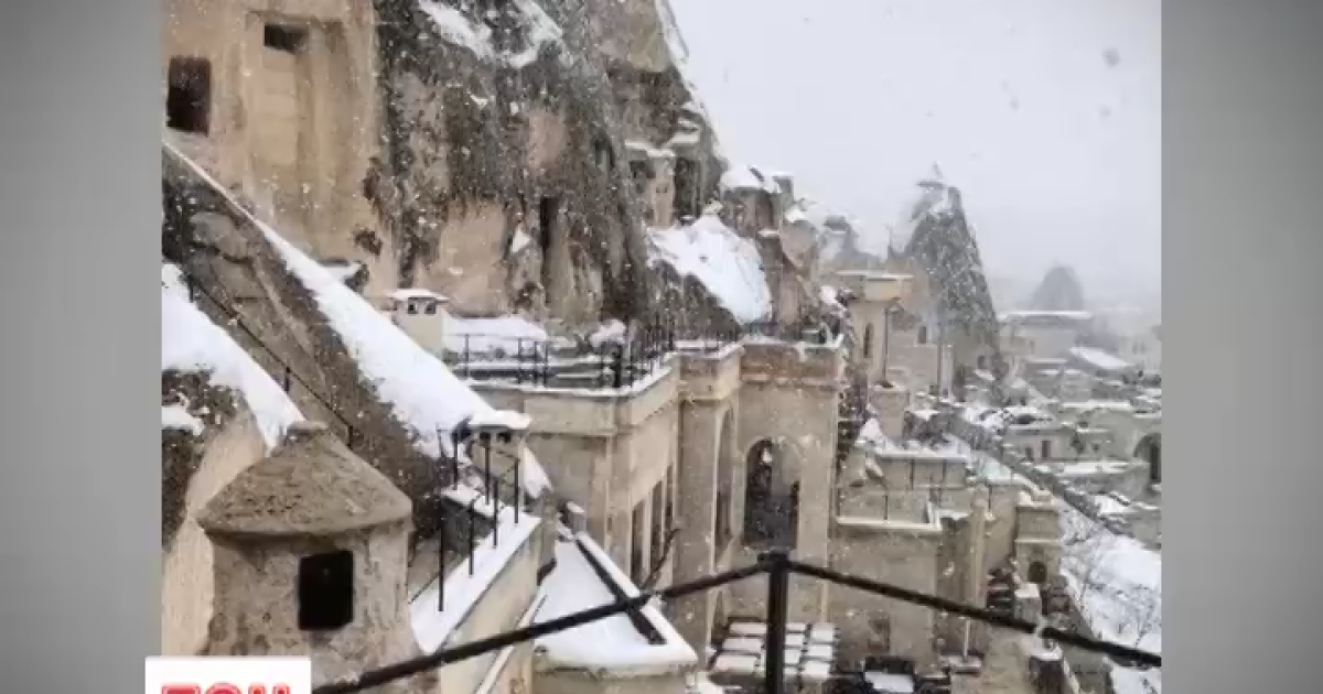 В Турции неожиданно выпал снег