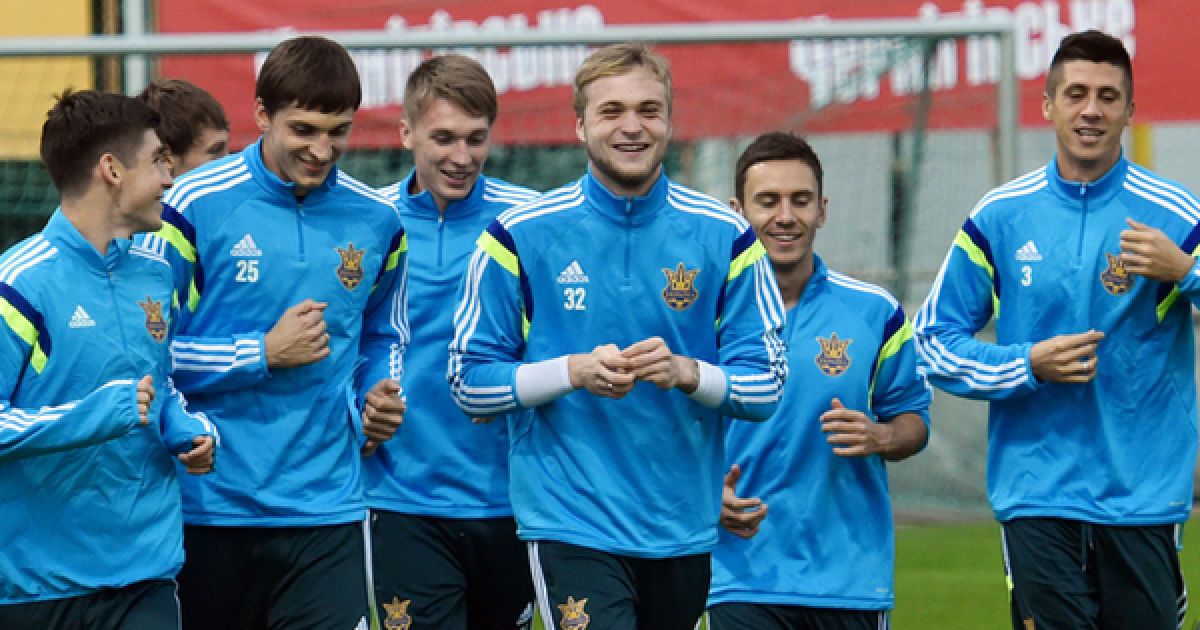 Тренировка сборной Украины.