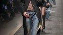 Украинская модель Карина Мазяр на показе Versace осень-зима 2025-2026