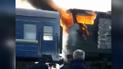 В потяга Харків-Херсон посеред поля загорівся локомотив