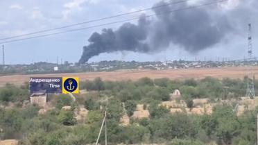 У Маріуполі сталася масштабна пожежа на російській військовій базі