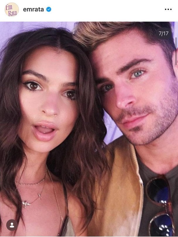 Эмили Ратажковски с Заком Эфроном в 2016-м / © Instagram Эмили Ратажковски