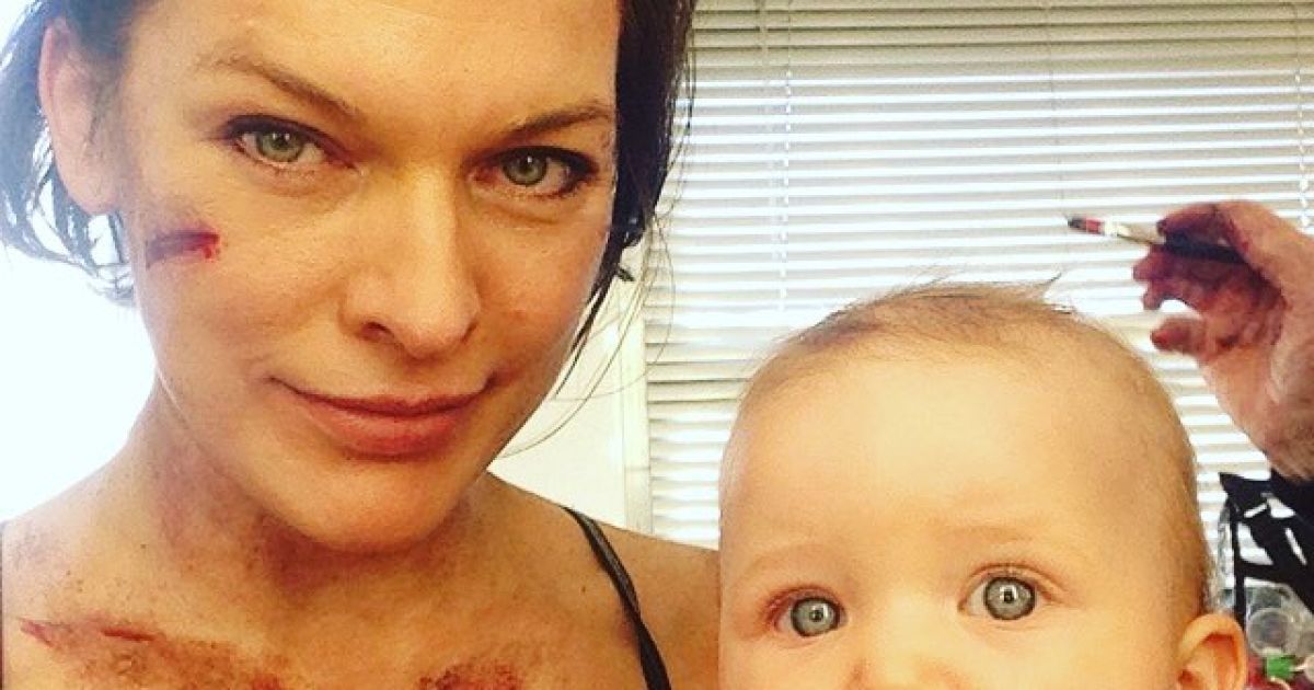 Міла Йовович вразила знімками із побитим обличчям / © instagram.com/millajovovich